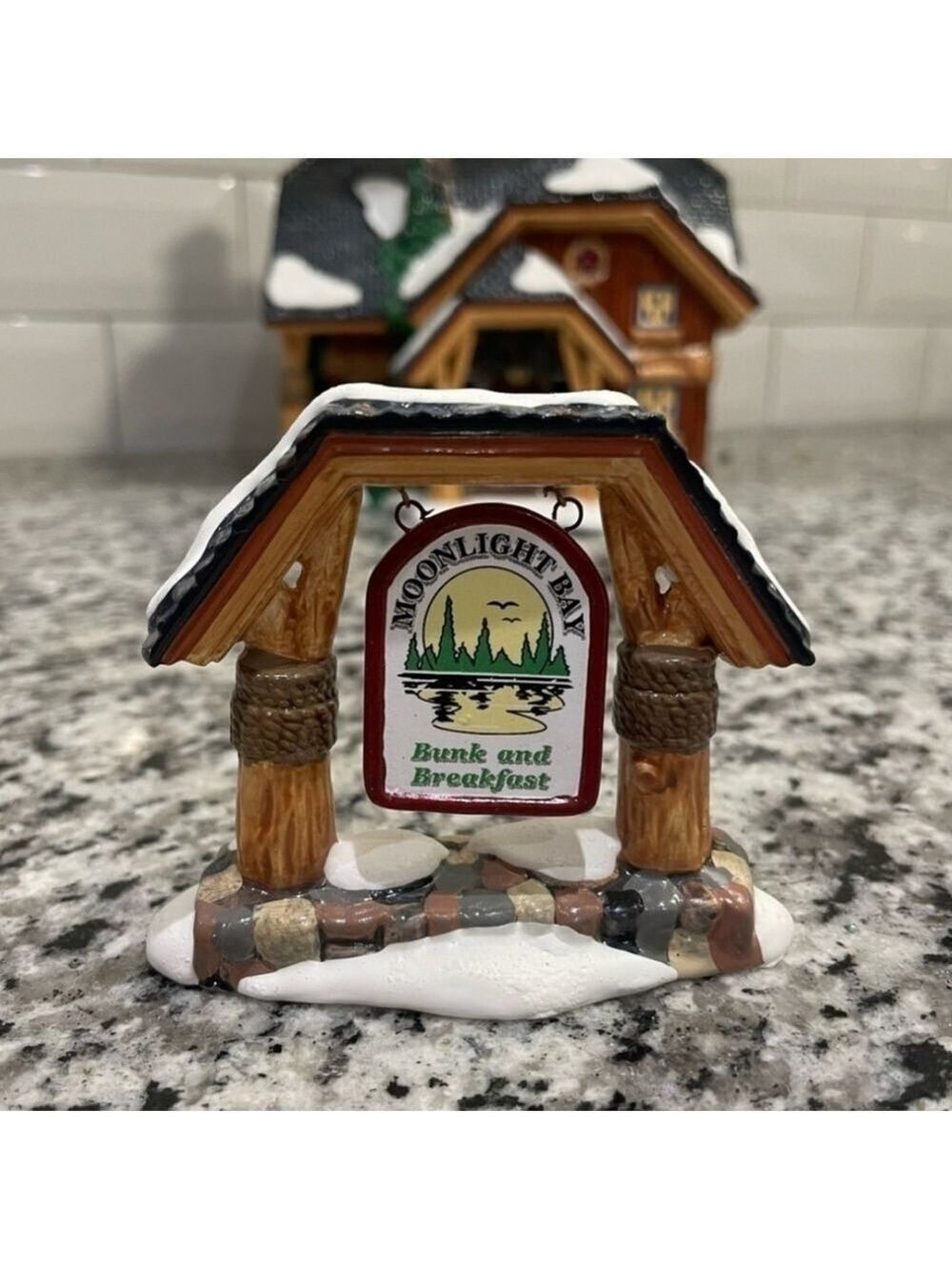 Dept 56: Moonlight Bay Bunk and Breakfast, Original Snow Village, Department 56, - Picture 3 of 5
